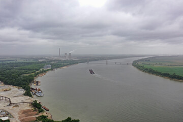 Barge on the Ohio River