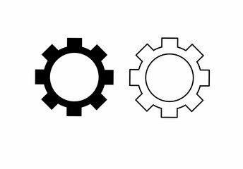 gear icon set isolated on white background