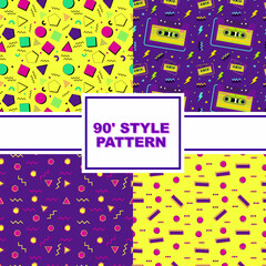 Fototapeta premium illustration vector graphic of 90's pattern