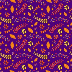 Naklejka premium Autumn Seamless Pattern
