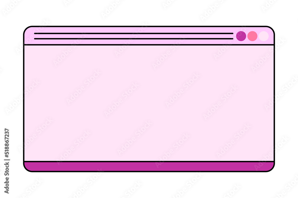 Poster web banner template in retro computer interface style. retrowave design. 90s browser tab. vector ill