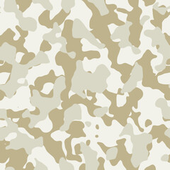 Naklejka premium Camouflage vector pattern seamless sand print light spots for printing clothes, fabric.
