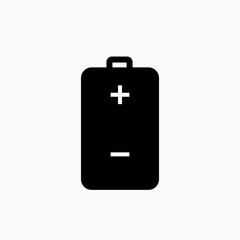 Battery Icon - Vector, Power Sign and Symbol for Design, Presentation, Website or Apps Elements.