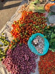 fresh food in the traditional market