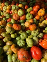 Fresh tomatoes in the traditional market