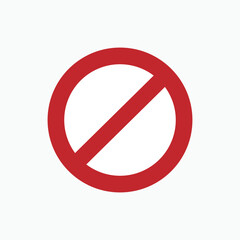 Stop Icon. Prohibition Vector Sign & Symbol.  