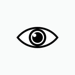 Eye Icon. Sight Symbol Applied for Design, Presentation, Website or Apps Elements – Vector. 