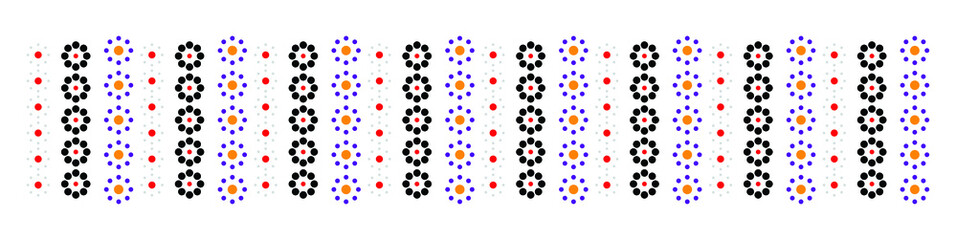 pattern with numbers, colorful illustration flower pattern,  star texture pattern design