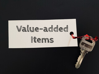 value added items - key to success - obrazy, fototapety, plakaty