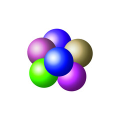 Collection of colorful glossy spheres isolated on white. Ball vector illustration for your design.