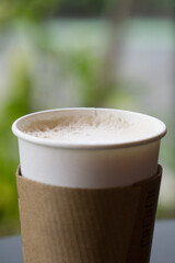 紙コップ　ホットコーヒー 　カプチーノ	
