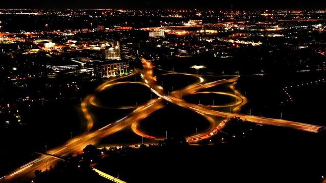 This time-lapse video shows a roundabout in action. It was created by filming a series of images over a period of time and then combining them into a single video.