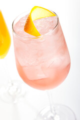 Raspberry french cocktail close up