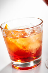 Negroni cocktail close up