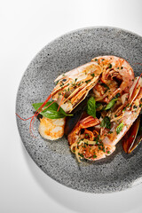 Seafood assortment close up