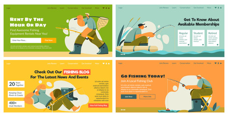 Web page set with join local fishing club offer