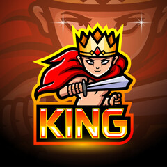 The King esport logo mascot design