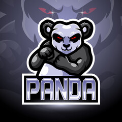Panda esport logo mascot design © idesign2000
