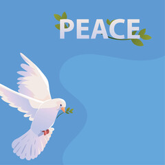 flying dove and peace