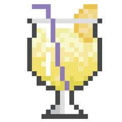 Fototapeta premium ドット絵で描いたカクテル