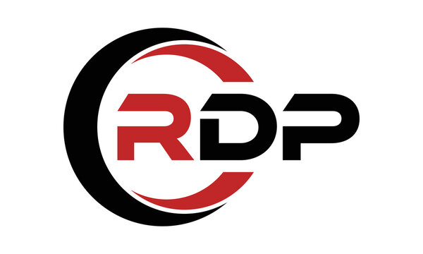 RDP three letter swoosh logo design vector template | monogram logo | abstract logo | wordmark logo | letter mark logo | business logo | brand logo | flat logo | minimalist logo | text | word | symbol