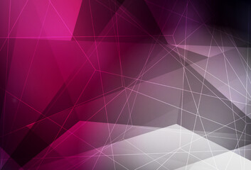 Dark Pink vector background with polygonal style.
