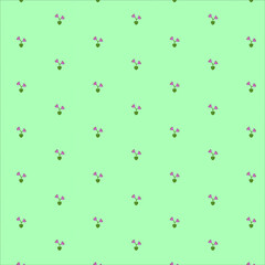 Seamless Teal Tulips