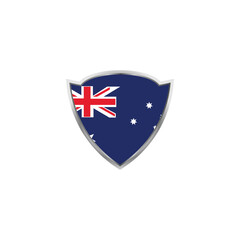 Australia flag shield design vector