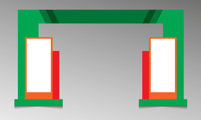 exhibition stand gate Illustration. Poster and Banner EPS10