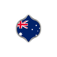 Australia flag sign badge design vector