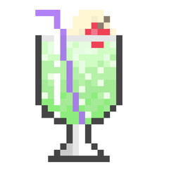 ドット絵のフルーツカクテル