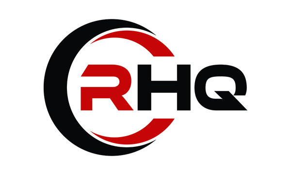 RHQ three letter swoosh logo design vector template | monogram logo | abstract logo | wordmark logo | letter mark logo | business logo | brand logo | flat logo | minimalist logo | text | word | symbol