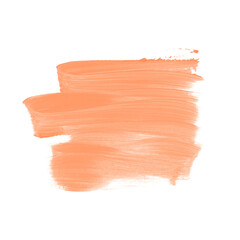 Peach watercolor paint element art graphic design. Logo brush paint stroke background. Image.	