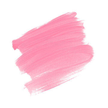 Pink Make-up paint element art design. Logo Brush Paint Stroke Background. Image