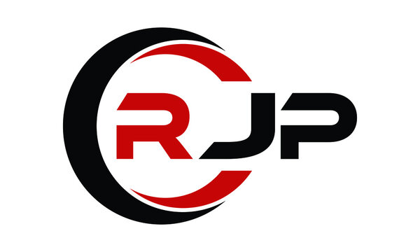 RJP three letter swoosh logo design vector template | monogram logo | abstract logo | wordmark logo | letter mark logo | business logo | brand logo | flat logo | minimalist logo | text | word | symbol