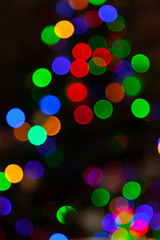 Christmas bokeh blurred circles from lights....