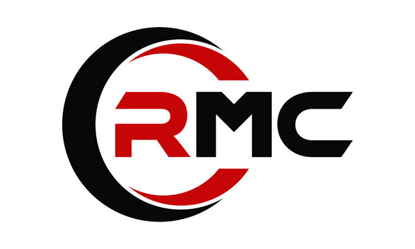 RMC three letter swoosh logo design vector template | monogram logo | abstract logo | wordmark logo | letter mark logo | business logo | brand logo | flat logo | minimalist logo | text | word | symbol