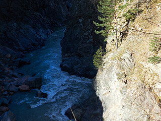 Fototapeta premium Mountain river. Pure water.