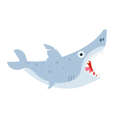Fototapeta premium shark. ocean fish cartoon character.