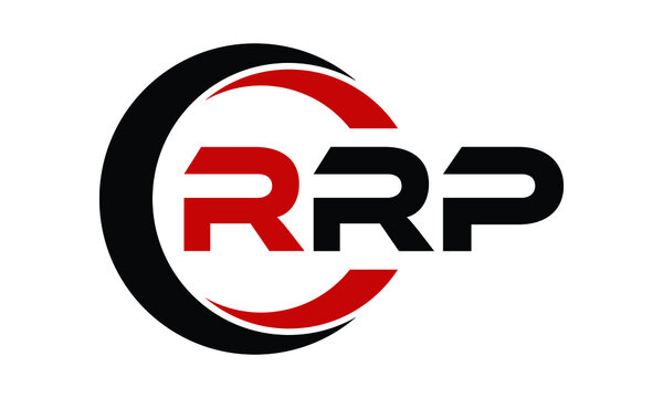 RRP three letter swoosh logo design vector template | monogram logo | abstract logo | wordmark logo | letter mark logo | business logo | brand logo | flat logo | minimalist logo | text | word | symbol