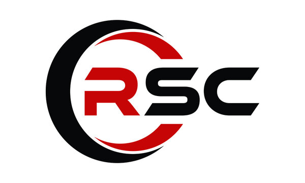 RSC three letter swoosh logo design vector template | monogram logo | abstract logo | wordmark logo | letter mark logo | business logo | brand logo | flat logo | minimalist logo | text | word | symbol