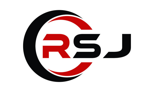 RSJ three letter swoosh logo design vector template | monogram logo | abstract logo | wordmark logo | letter mark logo | business logo | brand logo | flat logo | minimalist logo | text | word | symbol