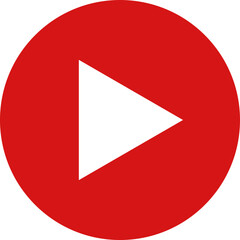 赤い動画再生マークのイラスト