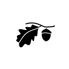 black oak fruit logo vector