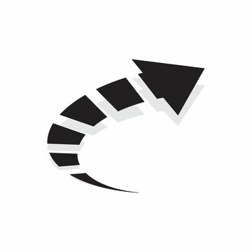 Black right arrow logo design and icon vector for yoru illustration