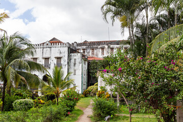 Fototapeta premium The territory near the Beit al-Sahel Palace-Museum. Zanzibar. Tanzania