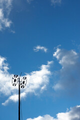 Out-of-season carp streamer pole and blue sky