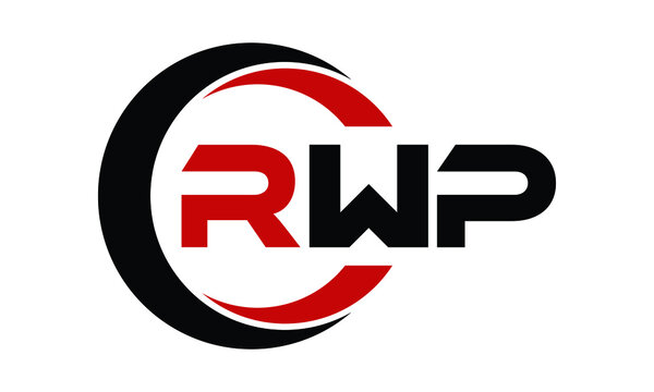 RWP three letter swoosh logo design vector template | monogram logo | abstract logo | wordmark logo | letter mark logo | business logo | brand logo | flat logo | minimalist logo | text | word | symbol