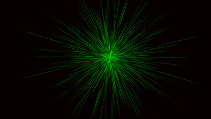 Modern black abstract texture with green light in the center of graphics for backgrounds or illustrations, covers, designs and other artwork.