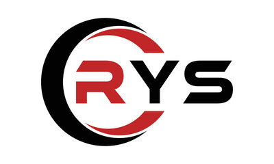 RYS three letter swoosh logo design vector template | monogram logo | abstract logo | wordmark logo | letter mark logo | business logo | brand logo | flat logo | minimalist logo | text | word | symbol